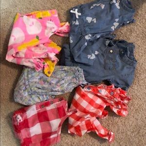 6 Carter’s Baby Girl 6-month Summer Rompers